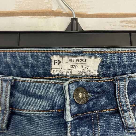 Free People Kentucky Blue Split Ankle Skinny Jeans - Picture 5 of 7